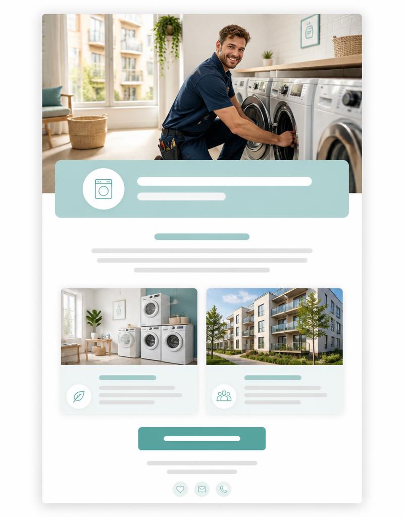 Exempel på nyhetsbrev till bostadsrättsföreningar om tvättstuga och service